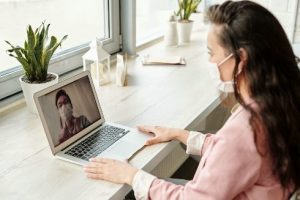 Woman on video call - Photo by Edward Jenner from Pexels