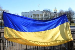 Ukraine flag, White House - Photo by Amaury Laporte